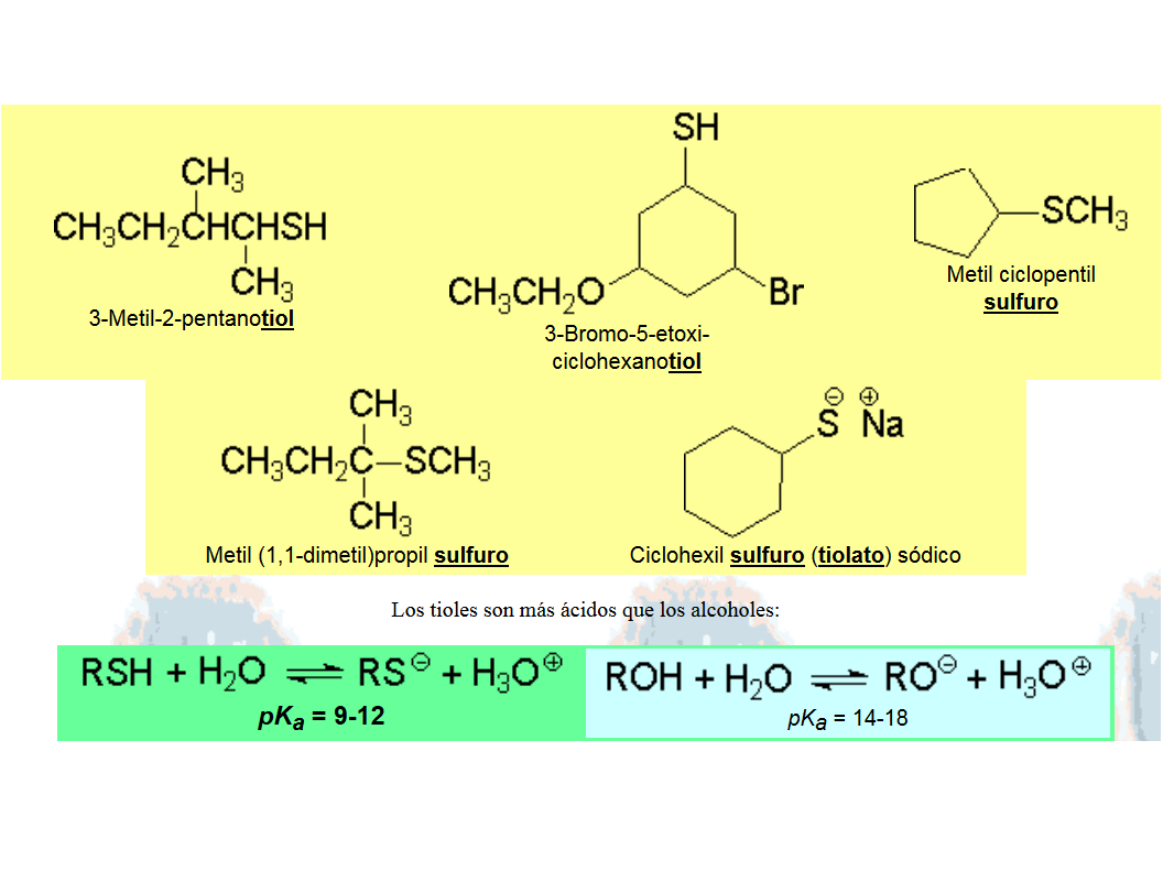 Nomenclature and properties of sulfur compounds