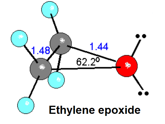 Physical and bond properties of ethers