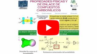 P. Físicas y de enlace de compuestos carbonílicos